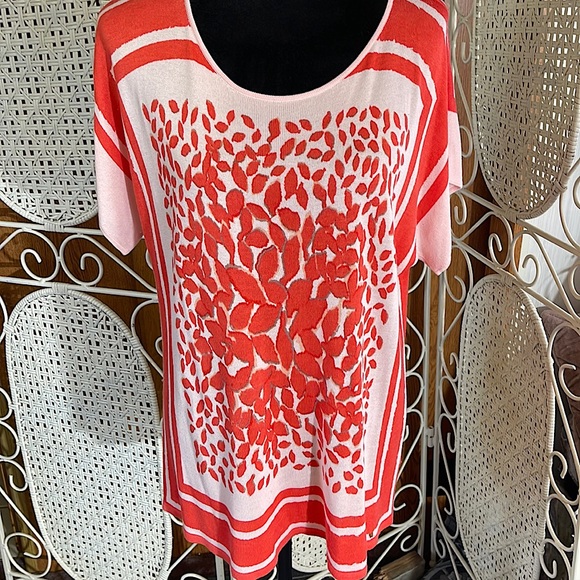 Like New Claudia Strater Short sleeve Knit Top Size M - Picture 1 of 5